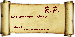 Reinprecht Péter névjegykártya